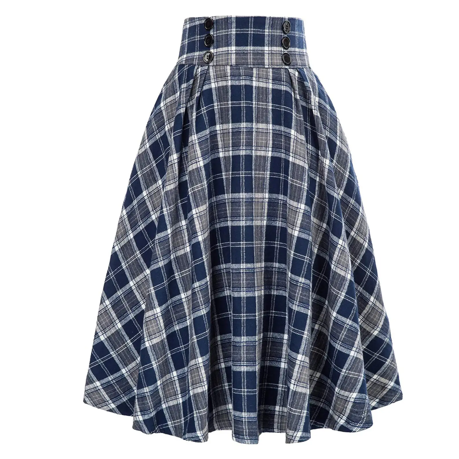 Plaid Elastic Waist Skirt Set for Women Autumn Winter - Image 8