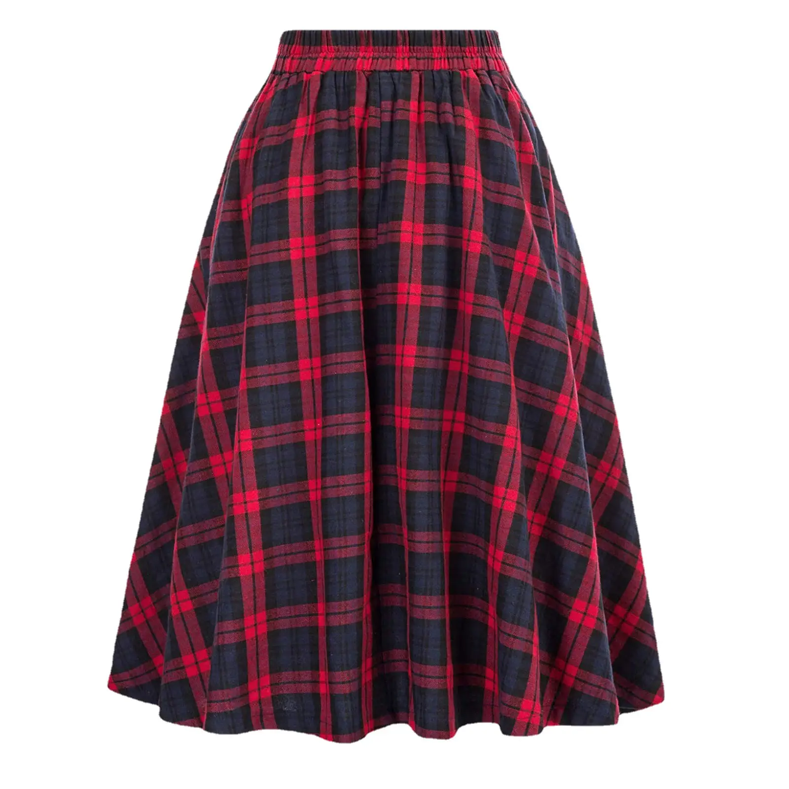Plaid Elastic Waist Skirt Set for Women Autumn Winter - Image 9