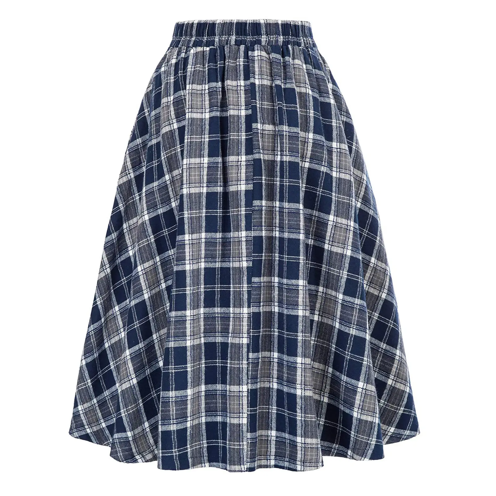 Plaid Elastic Waist Skirt Set for Women Autumn Winter - Image 4