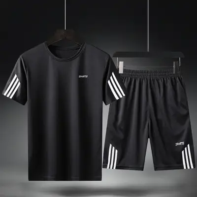 Men Yellow Quick-Drying Sports Suit Large