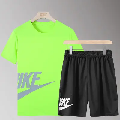 Men Yellow Quick-Drying Sports Suit Large
