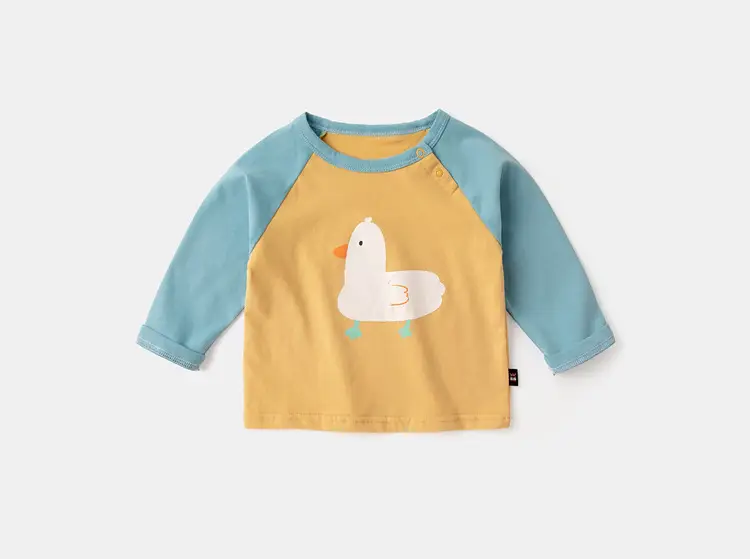 Dudu Baby Long Sleeve T-Shirt Yellow Blue — feature 38
