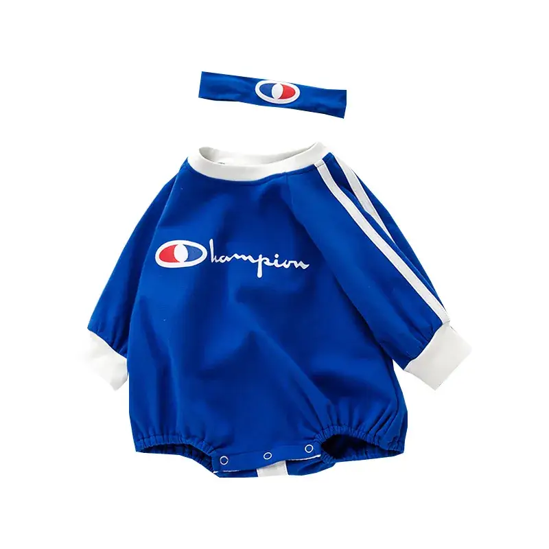Baby Striped Leggings with Champion Logo for Boys Girls