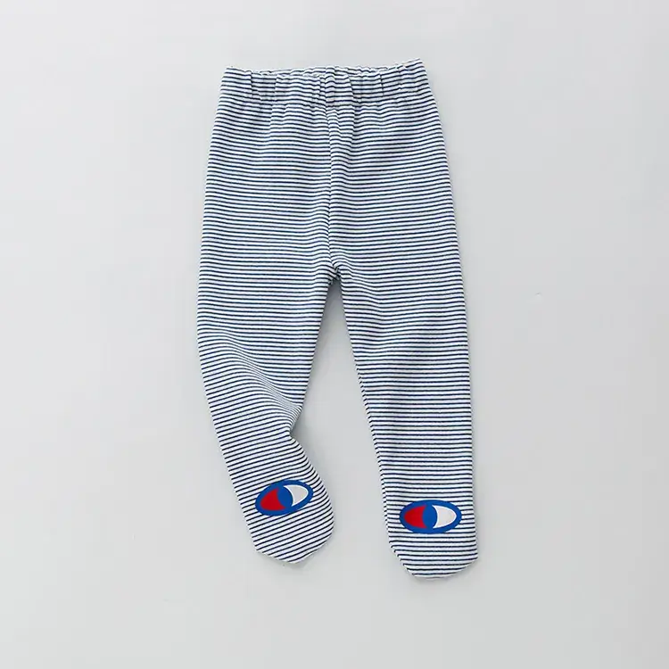 Baby Striped Leggings with Champion Logo for Boys Girls