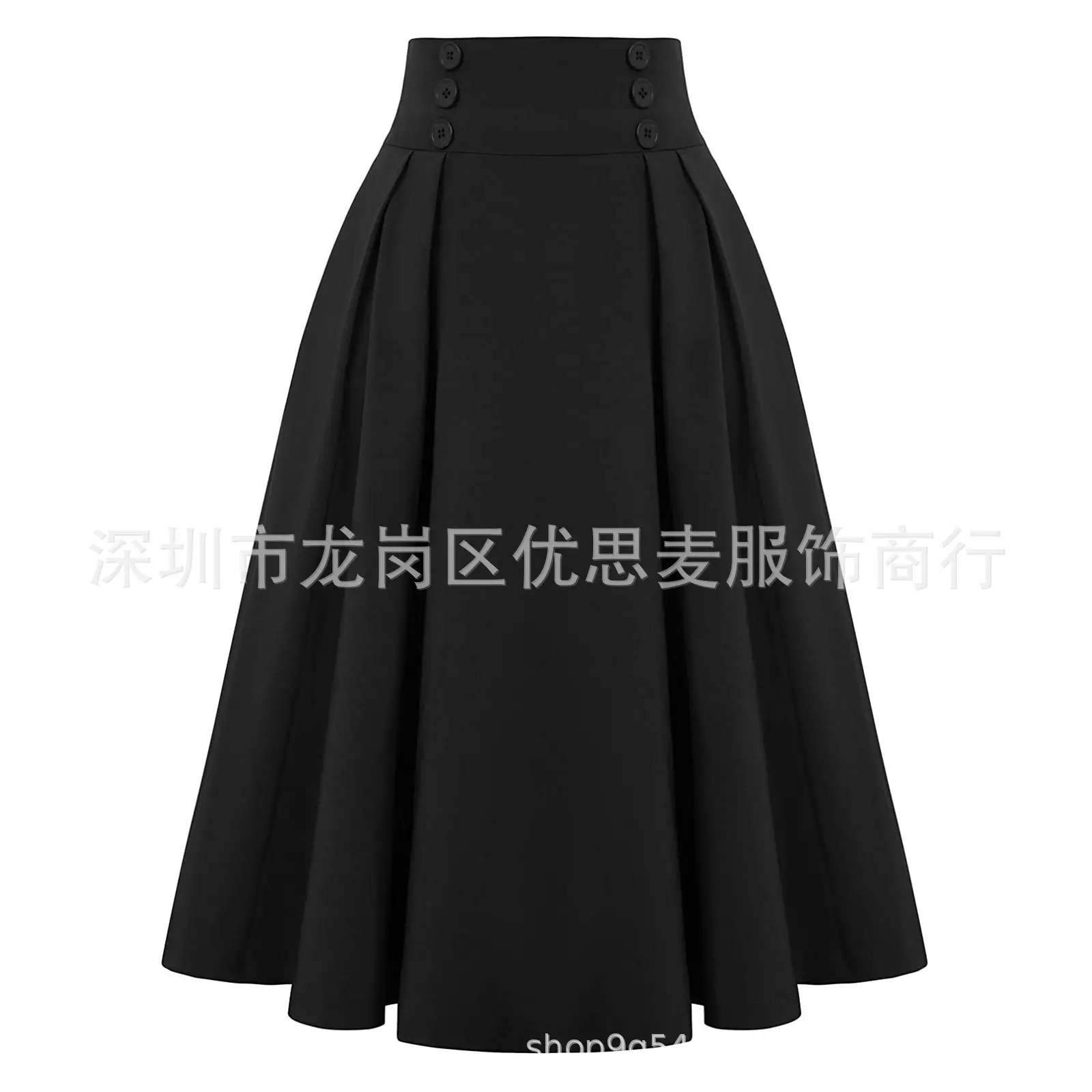 Black Pleated Skirt for Women's Casual Wear - Image 2