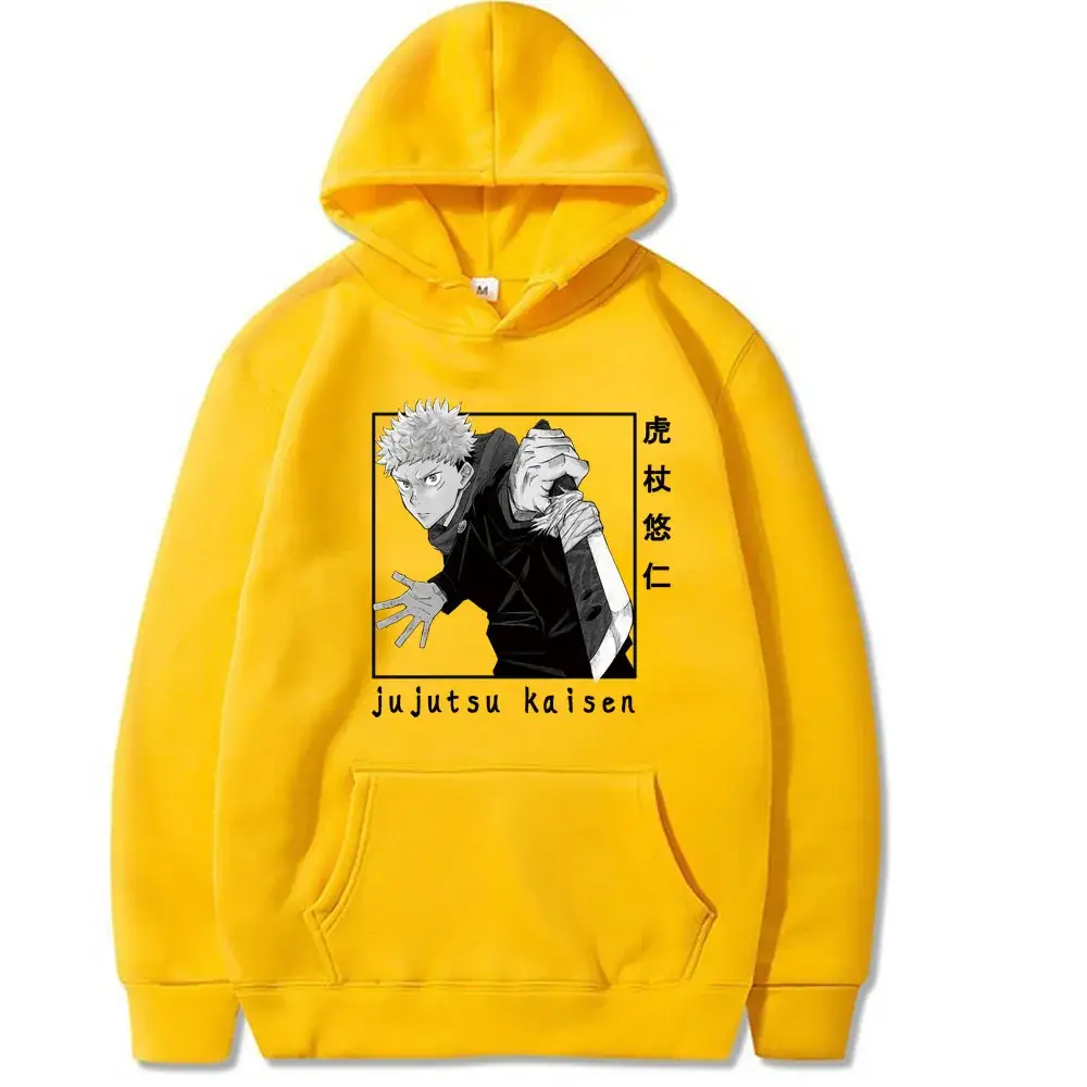 Men Hoodie Black Jujutsu Kaisen Spell Return Graphic - Image 8