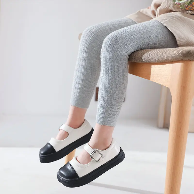 Spring & Autumn Knitted Cotton Kids Leggings Set - Image 7