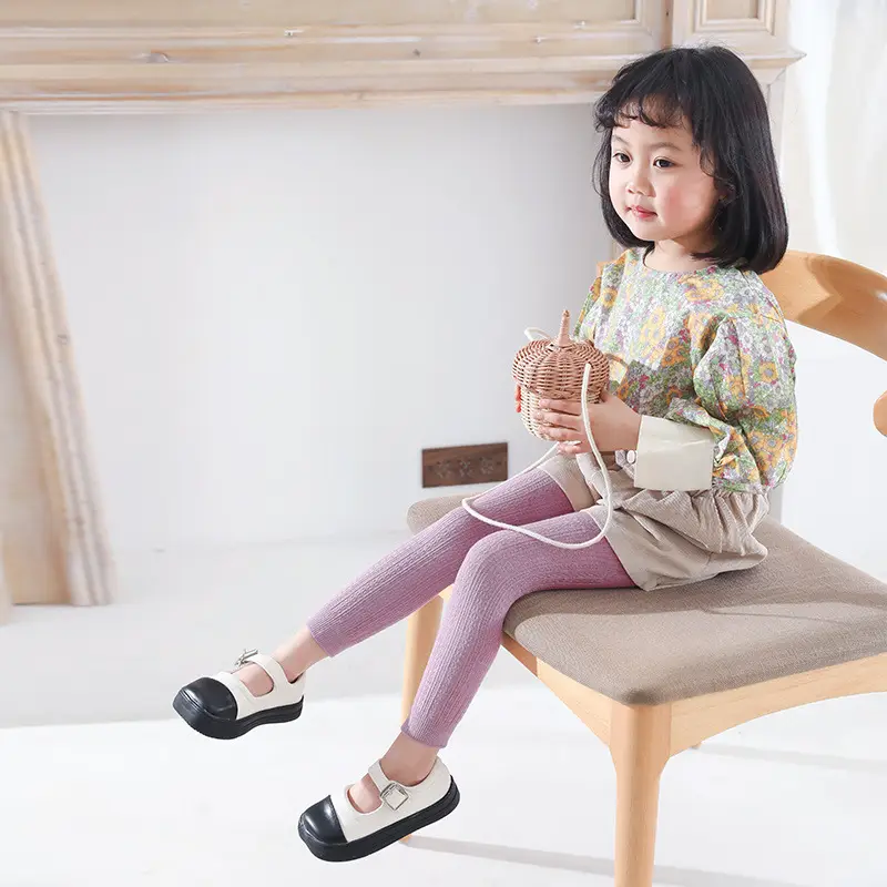Spring & Autumn Knitted Cotton Kids Leggings Set - Image 8