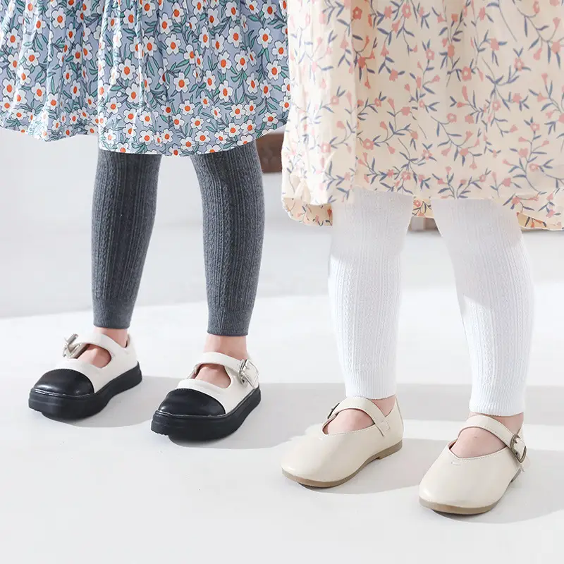 Spring & Autumn Knitted Cotton Kids Leggings Set - Image 9