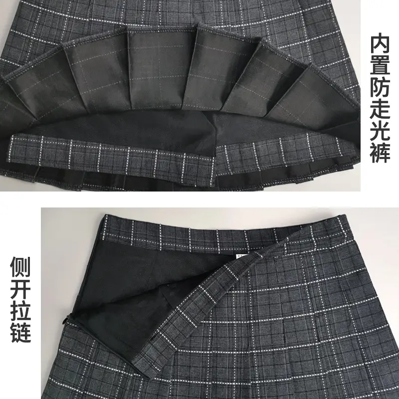 Black Pleated Skirt Four Seasons Women Spring - Image 19