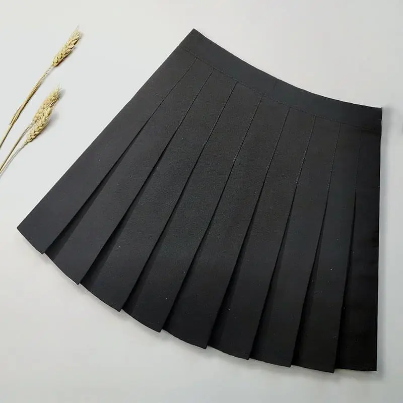 Black Pleated Skirt Four Seasons Women Spring - Image 7
