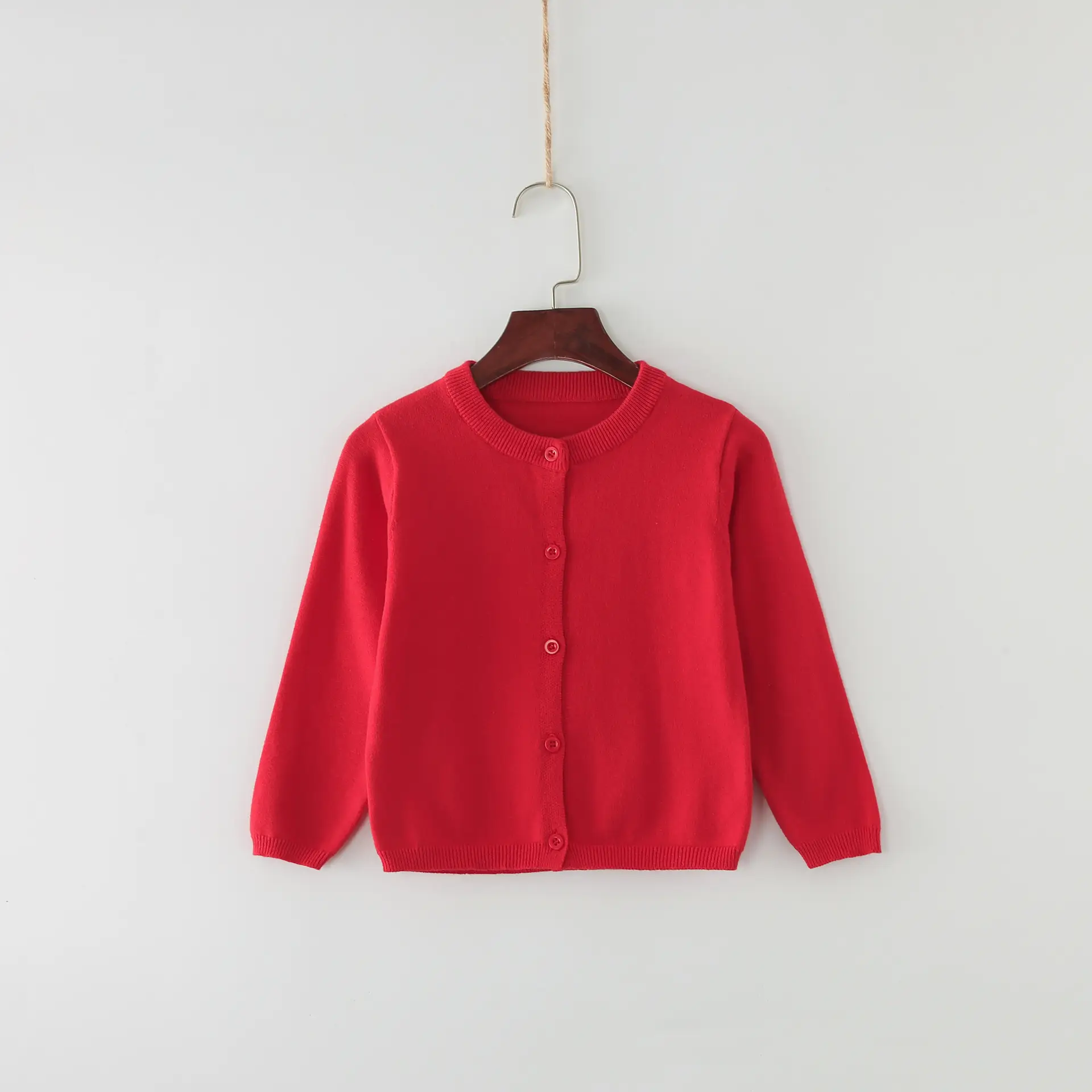 Candy Color Small Cardigan for Girls Spring Autumn Wear - Image 2