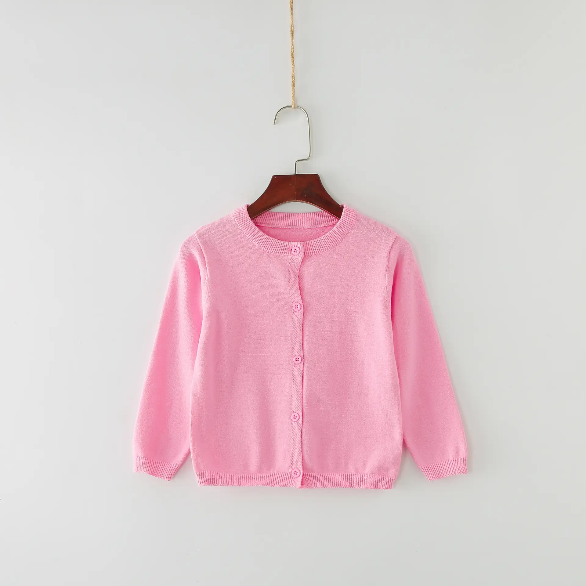 Candy Color Small Cardigan for Girls Spring Autumn Wear - Image 7