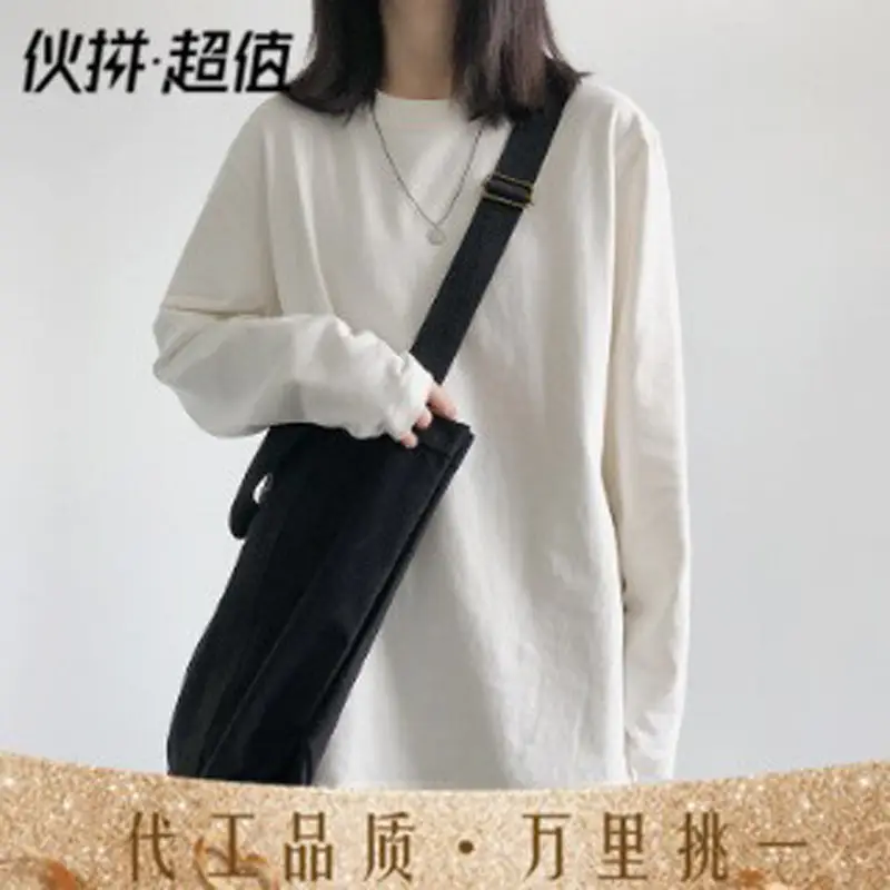 Women Long Sleeve Black T-Shirt 2020 Autumn Casual Wear - Image 7