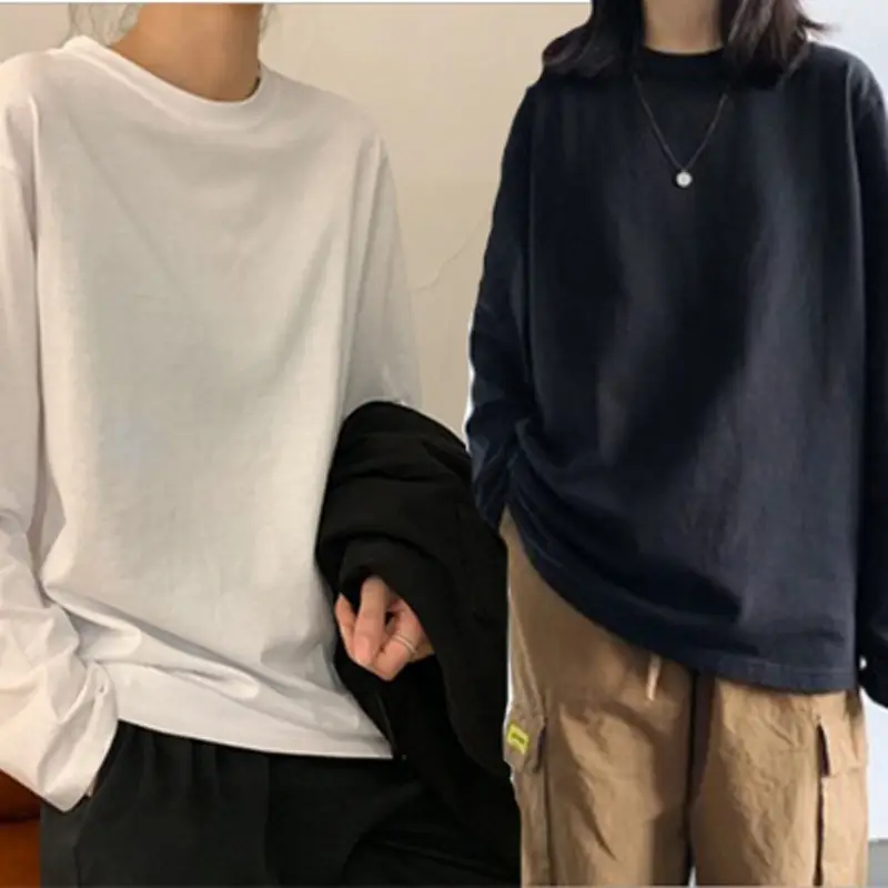 Women Long Sleeve Black T-Shirt 2020 Autumn Casual Wear - Image 3