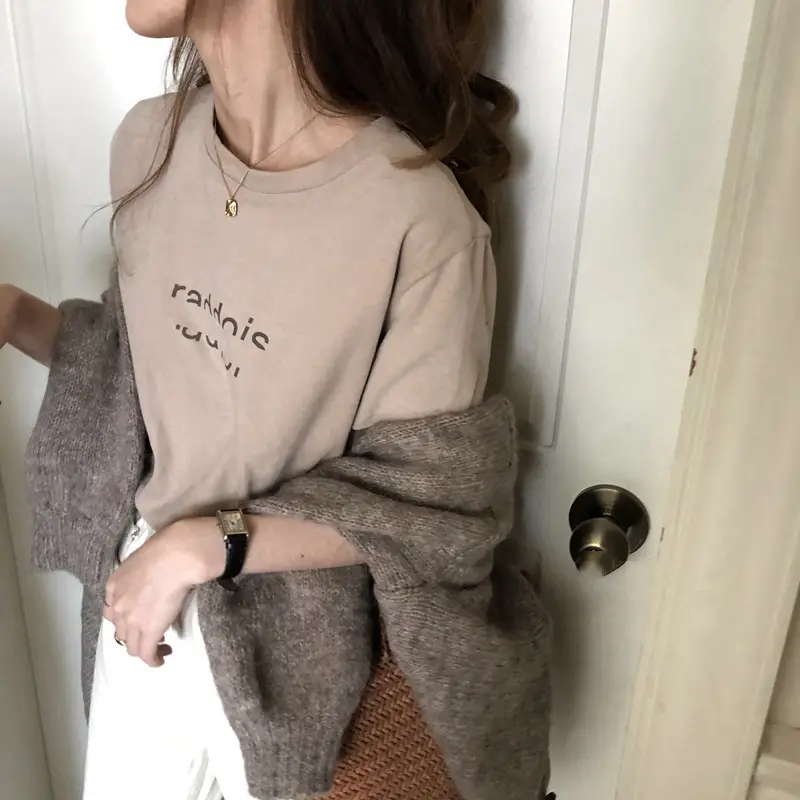 Women's Loose Fit T-Shirt with "Fancy" Print — feature 10