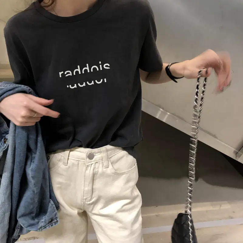 Women's Loose Fit T-Shirt with "Fancy" Print — feature 14