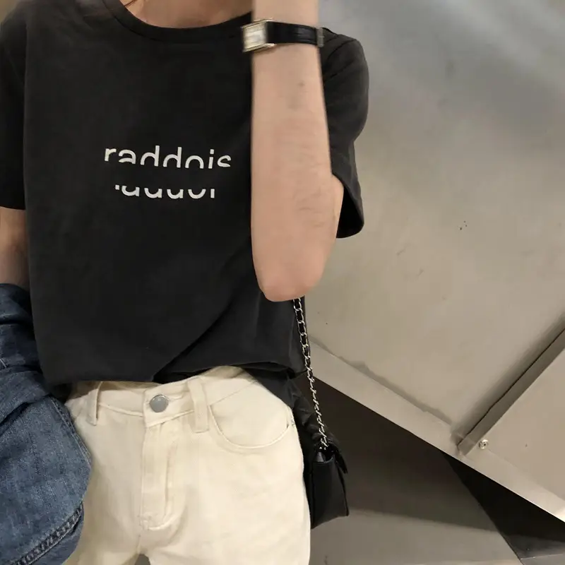 Women's Loose Fit T-Shirt with "Fancy" Print — feature 15