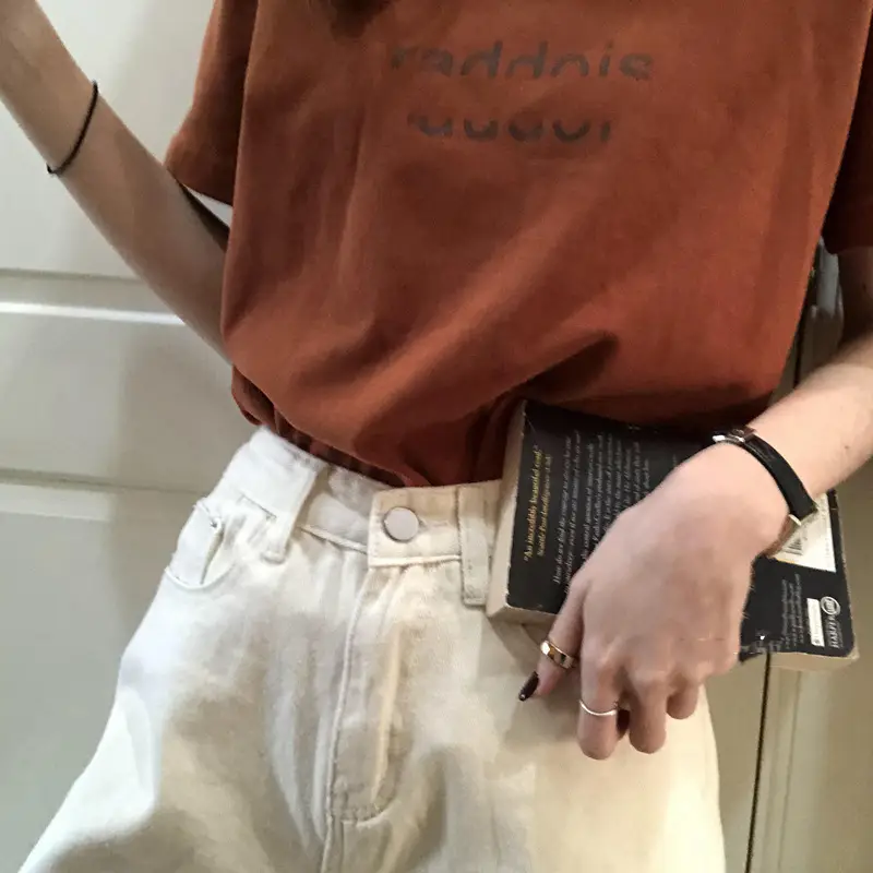 Women's Loose Fit T-Shirt with "Fancy" Print — feature 3