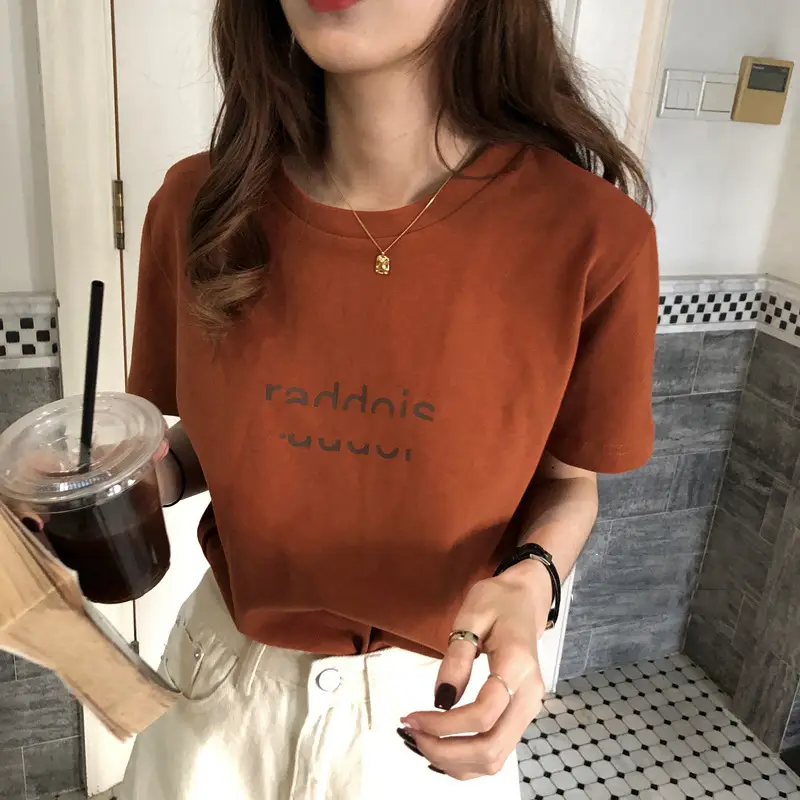 Women's Loose Fit T-Shirt with "Fancy" Print — feature 6