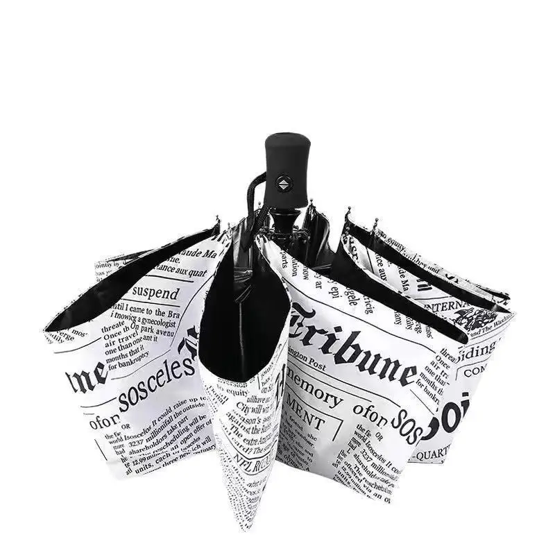 Automatic Newspaper Umbrella for Men Women Sunny Sun Umbrella - Image 2