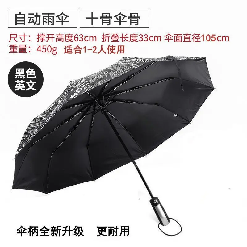 Automatic Newspaper Umbrella for Men Women Sunny Sun Umbrella - Image 3