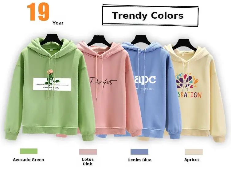 Pink Fleece Lined Hooded Sweatshirt Women Large — feature 2