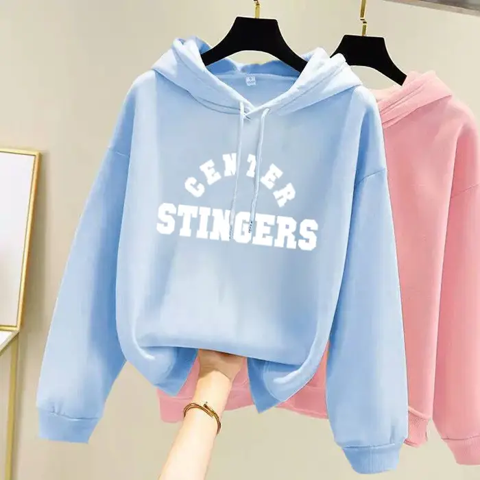 Pink Fleece Lined Hooded Sweatshirt Women Large - Image 19