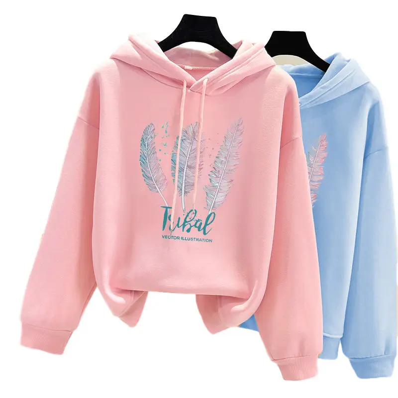 Pink Fleece Lined Hooded Sweatshirt Women Large - Image 20