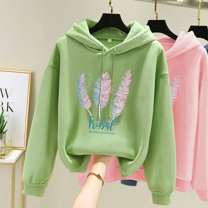 Pink Fleece Lined Hooded Sweatshirt Women Large - Image 22