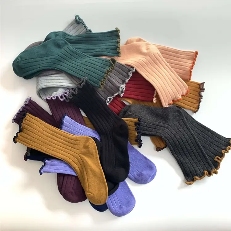 Children's Bone Grey Curled Socks Bone Pile