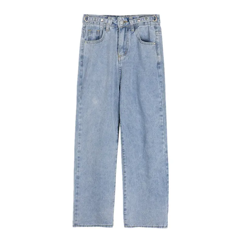 Women Wide Leg Jeans High Waist Slim Fit 2021 - Image 5
