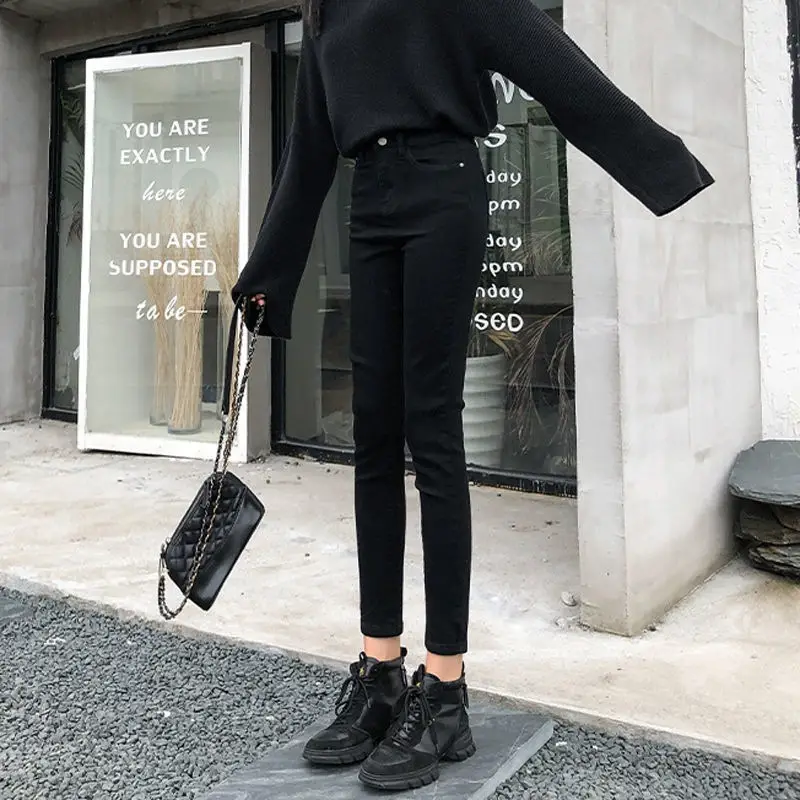 Women Skinny Jeans High Waist Slimming Fleece Lined 2020 - Image 6