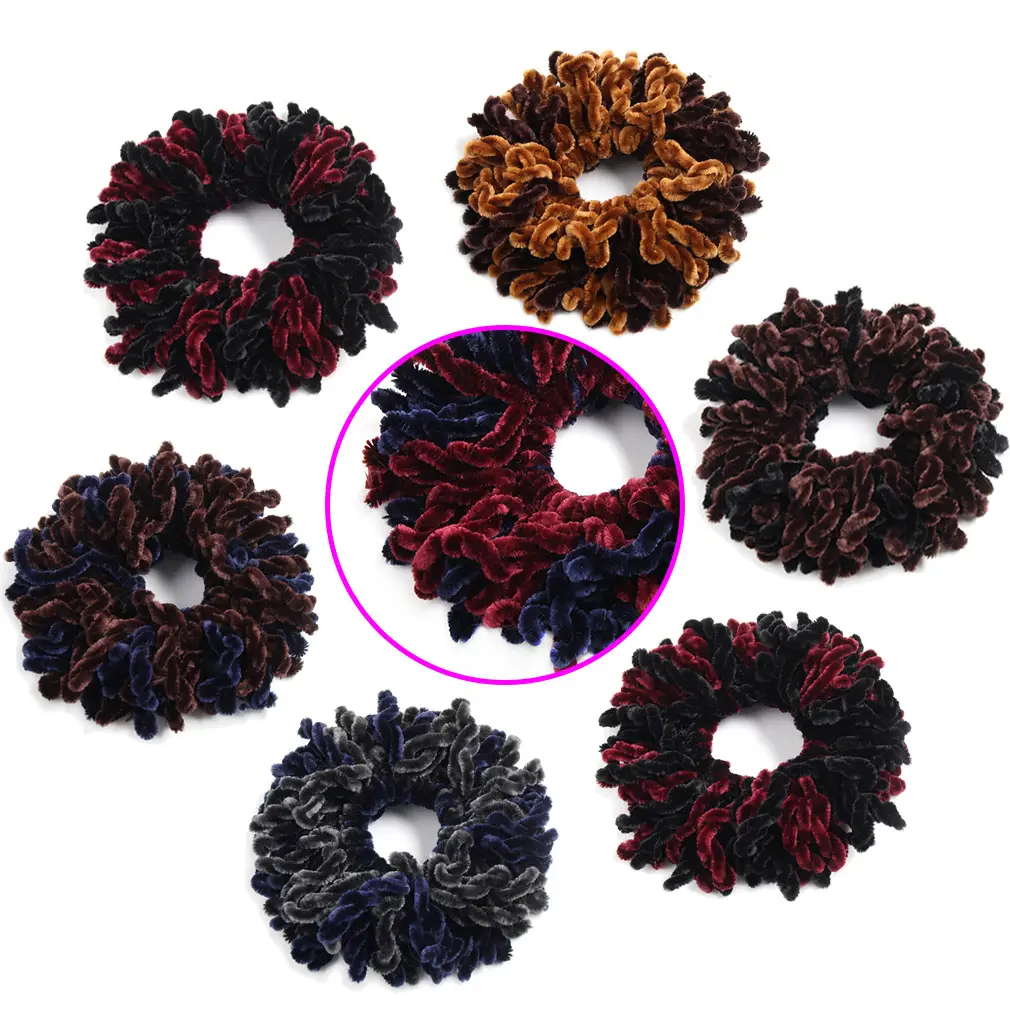 Two-Color Woolen Hair Tie for Women Muslim Headdress - Image 4