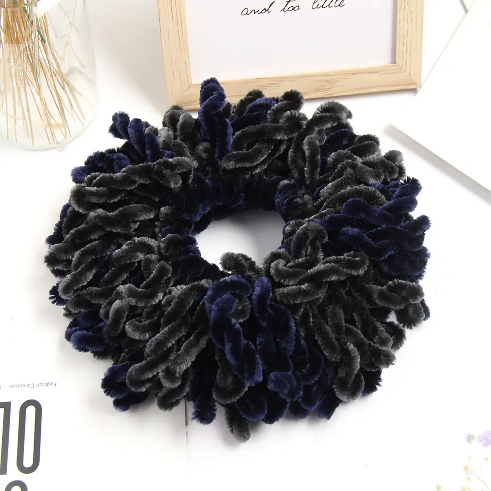 Two-Color Woolen Hair Tie for Women Muslim Headdress - Image 7