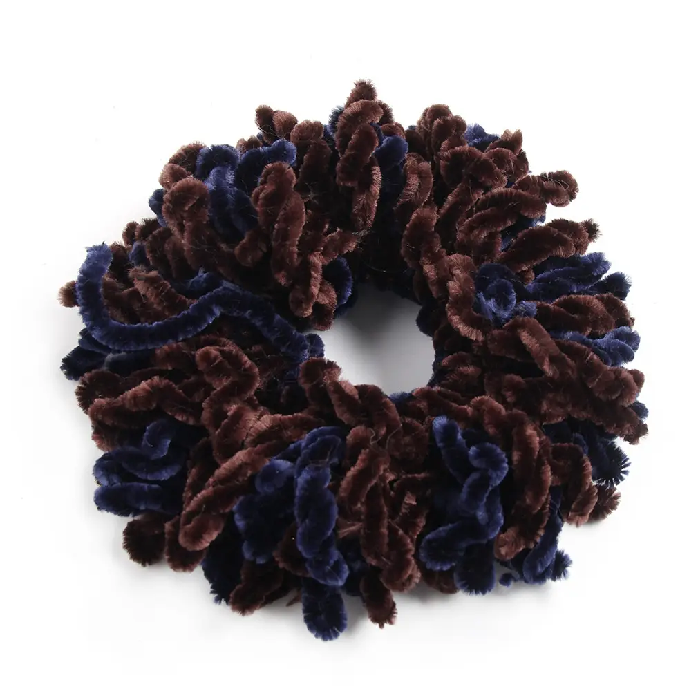Two-Color Woolen Hair Tie for Women Muslim Headdress - Image 2