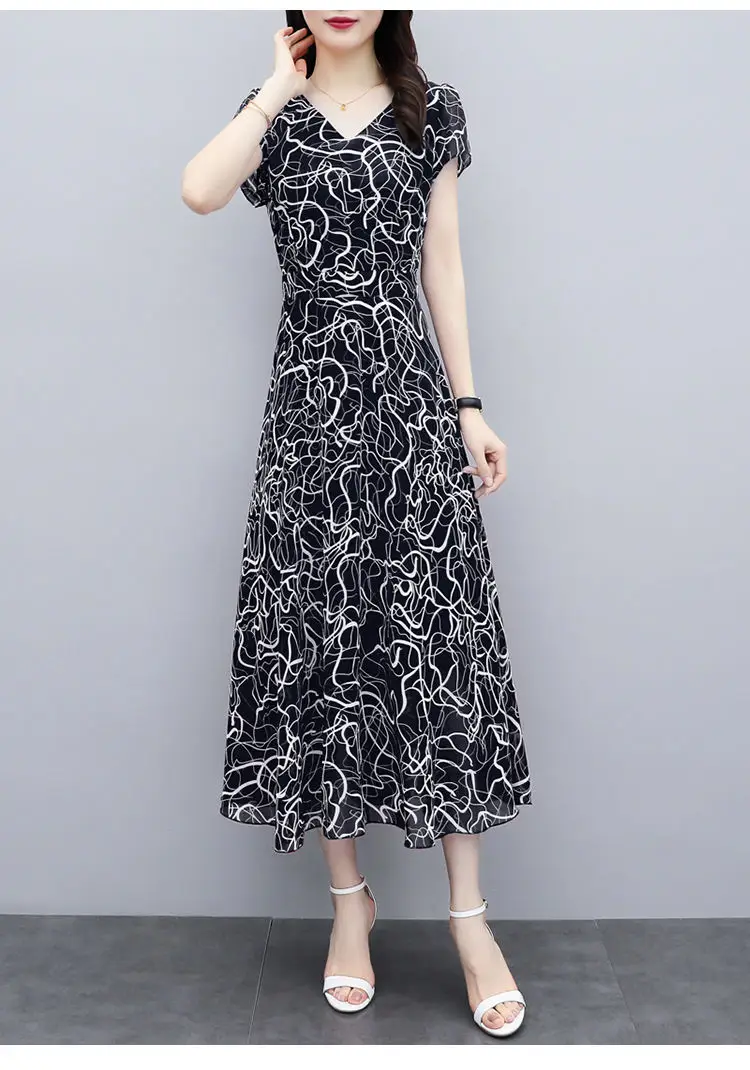 2021 Red Floral Gown Dress Large Size Slimming Elegant — feature 12