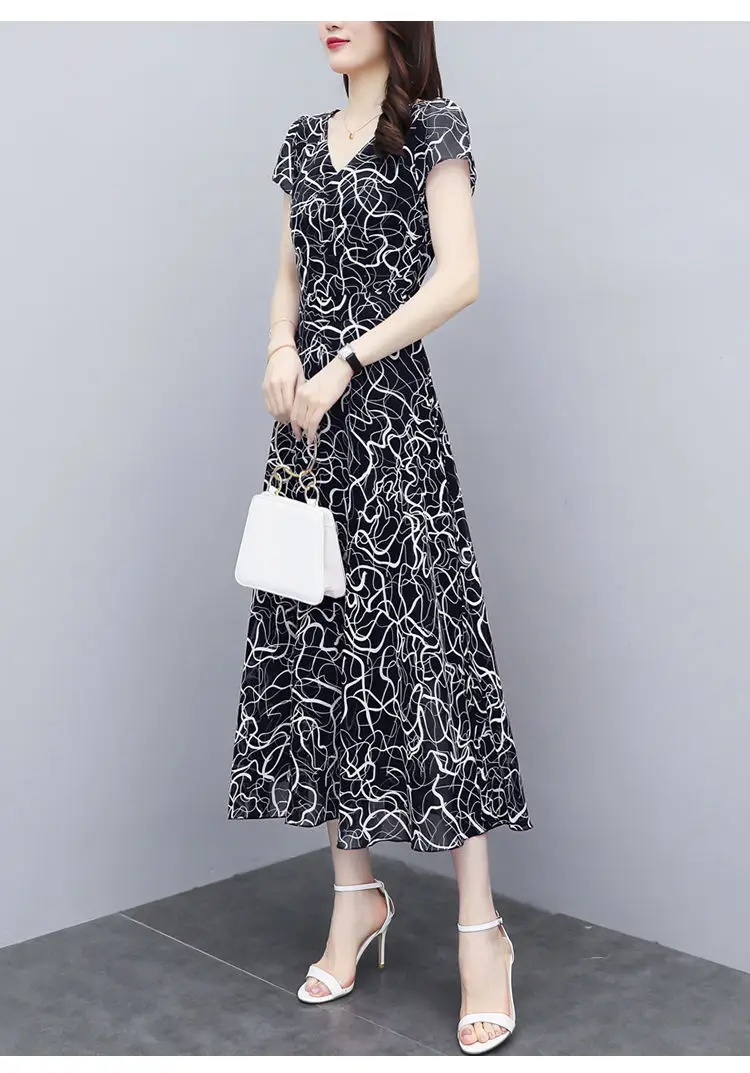 2021 Red Floral Gown Dress Large Size Slimming Elegant — feature 15