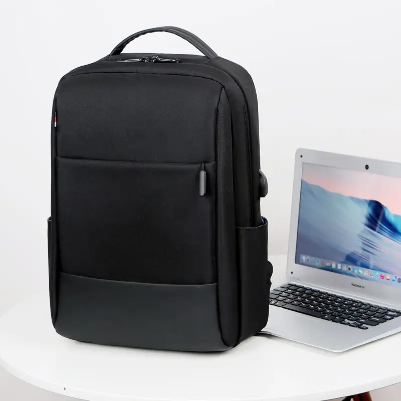 Men's Grey Laptop Backpack with Zip Pocket - Image 2