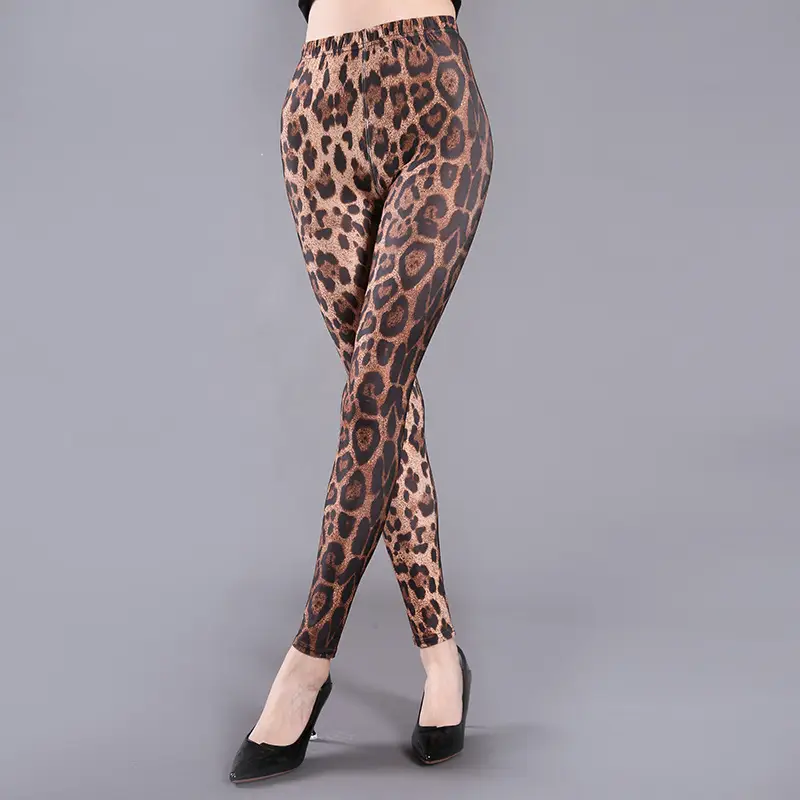 Zebra Print Slim Fit Leggings Women's Outerwear - Image 3
