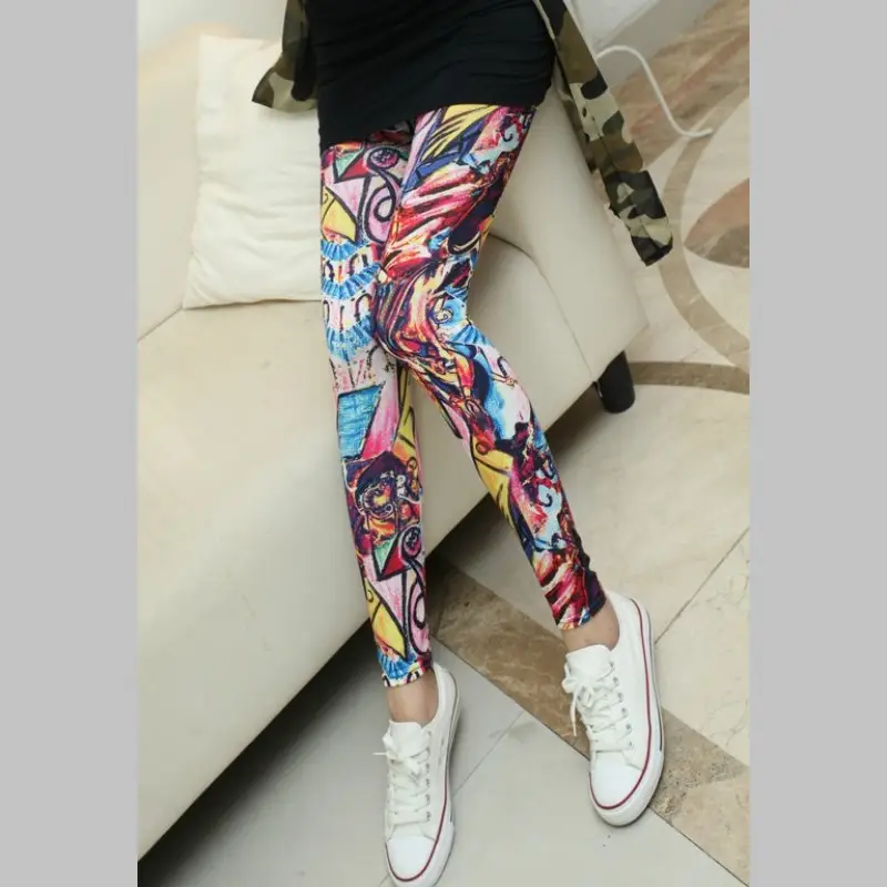 Zebra Print Slim Fit Leggings Women's Outerwear - Image 15