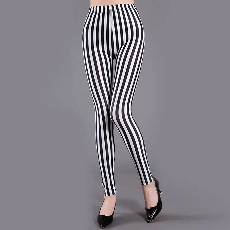Zebra Print Slim Fit Leggings Women's Outerwear - Image 16