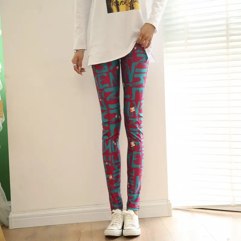 Zebra Print Slim Fit Leggings Women's Outerwear - Image 18