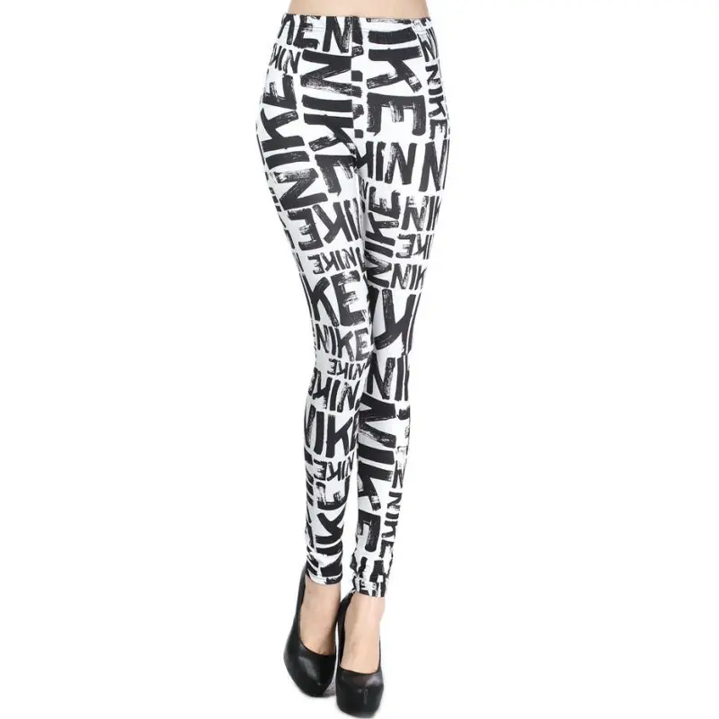 Zebra Print Slim Fit Leggings Women's Outerwear - Image 19