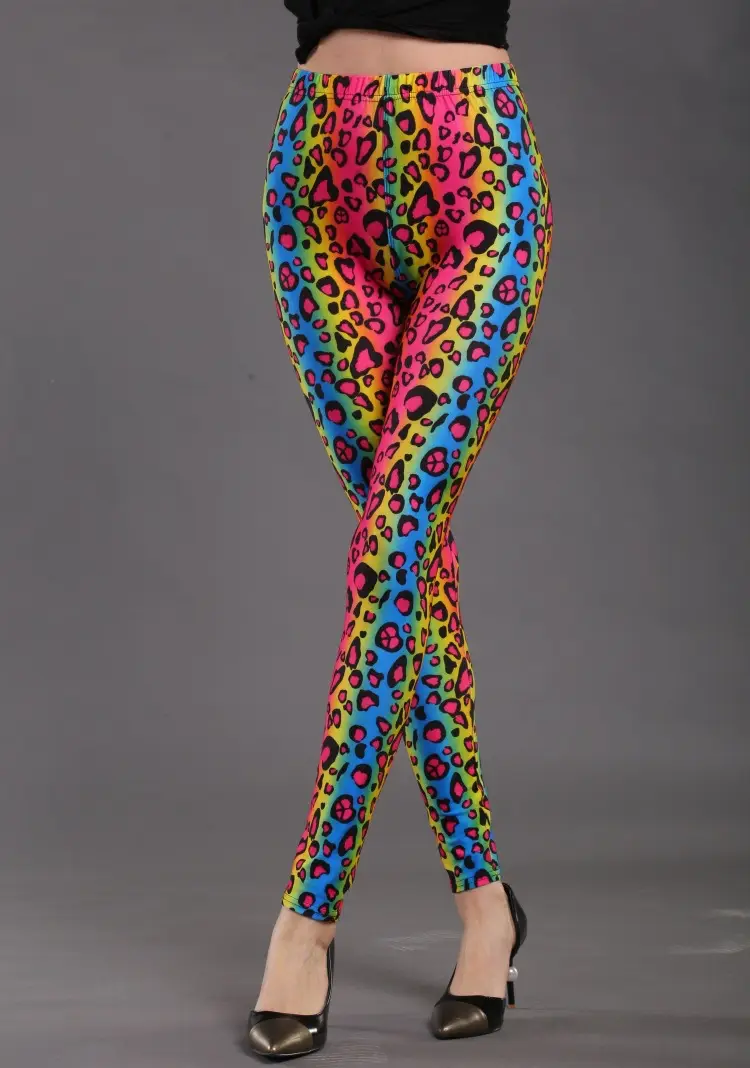 Printed Women's Leggings with Elastic Waistband - Image 13