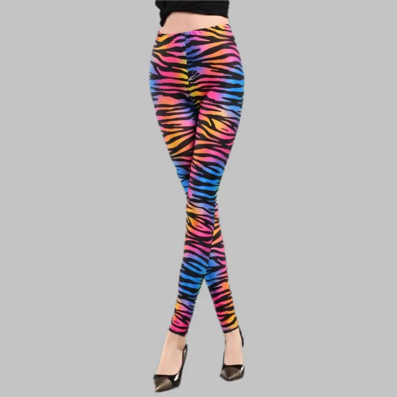 Printed Women's Leggings with Elastic Waistband - Image 14
