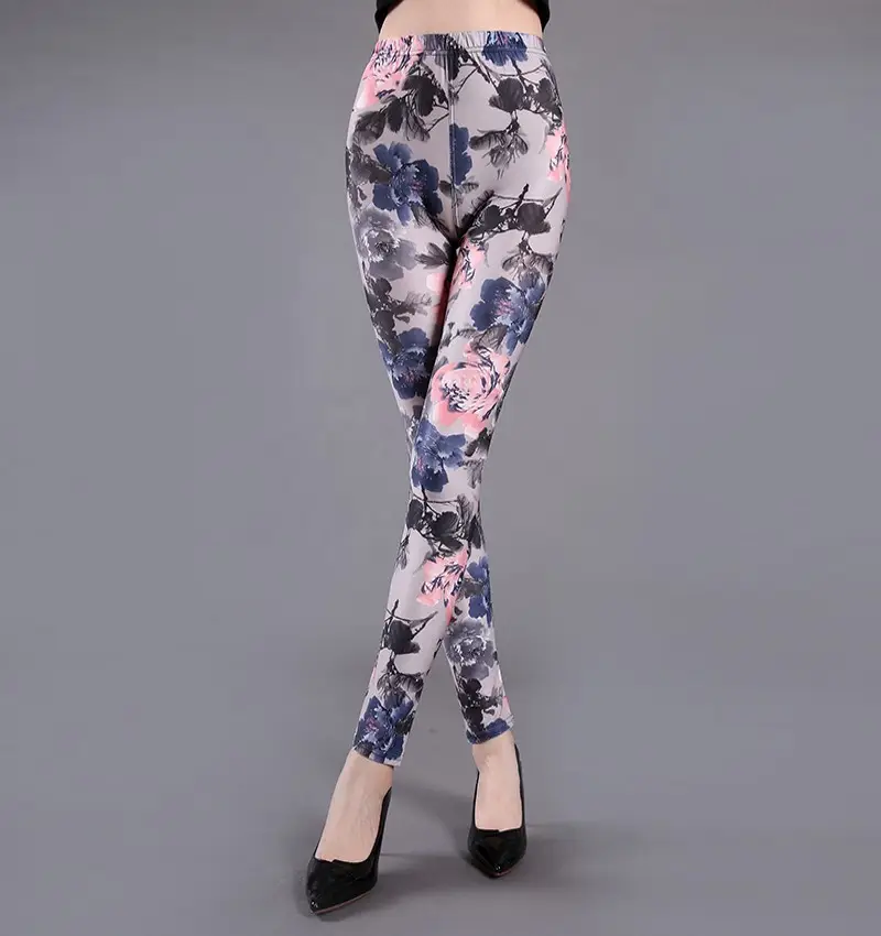 Printed Women's Leggings with Elastic Waistband - Image 15