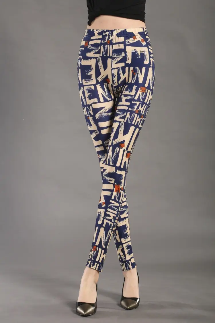 Printed Women's Leggings with Elastic Waistband - Image 19