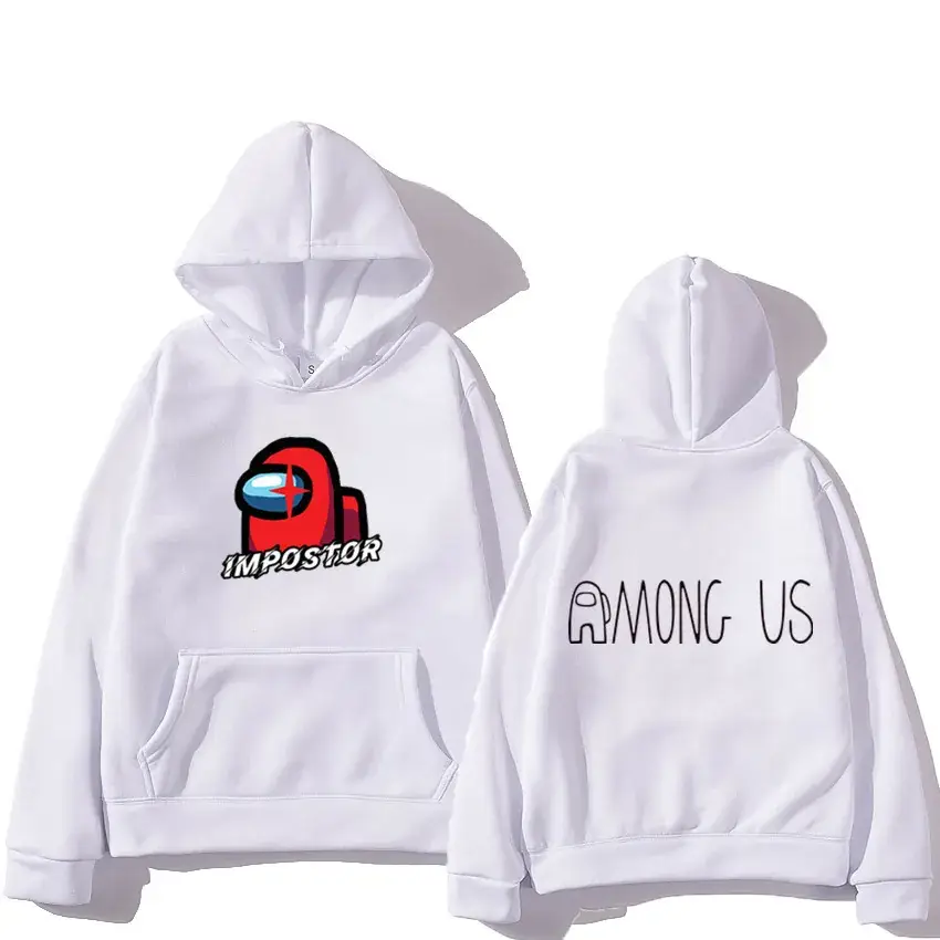 Among Us Printed Hoodie Set Grey 2021 - Image 2
