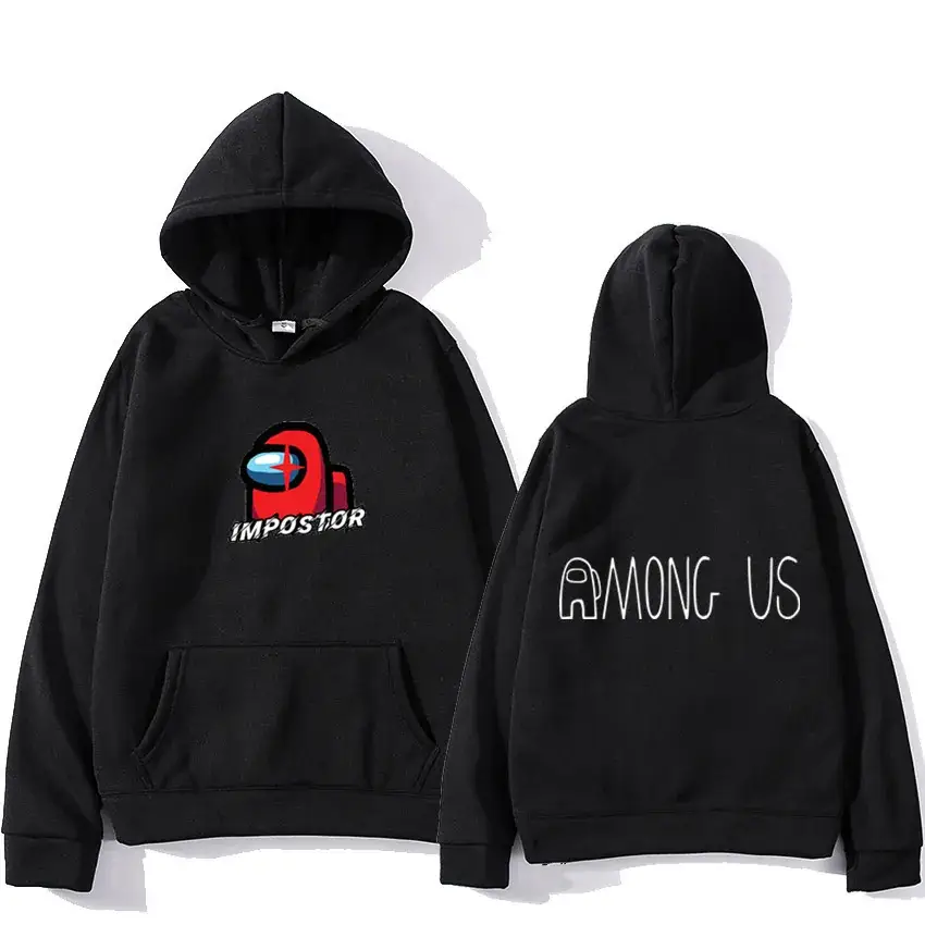 Among Us Printed Hoodie Set Grey 2021 - Image 3